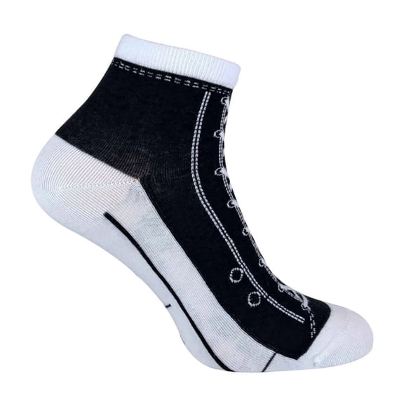 Sock Snob - 2 Pairs Unisex Adult Lace Up Converse Socks | Socks That Look Like Shoes