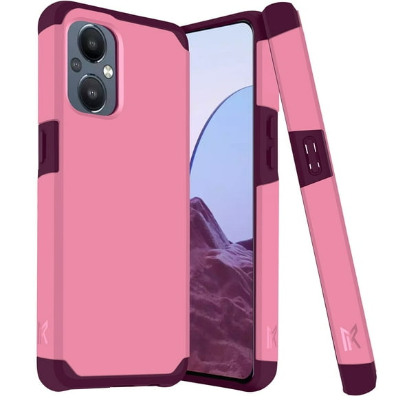 For OnePlus Nord N20 5G Ultra Slim Corner Protection Shock Absorption Hybrid Dual Layer Hard PC   TPU Rubber Armor Cover ,Xpm Phone Case [ Pink ]