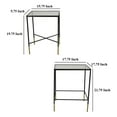 thumbnail image 5 of Kellie Plant Stand Table Set of 2, Black Metal with Clear Glass Tops, 5 of 5