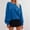 Blue, variant on Titcea Sweatshirt for Women Oversized Solid Color Crewneck Puff Long Sleeve Sweatshirts Loose Casual Pullover Sweaters