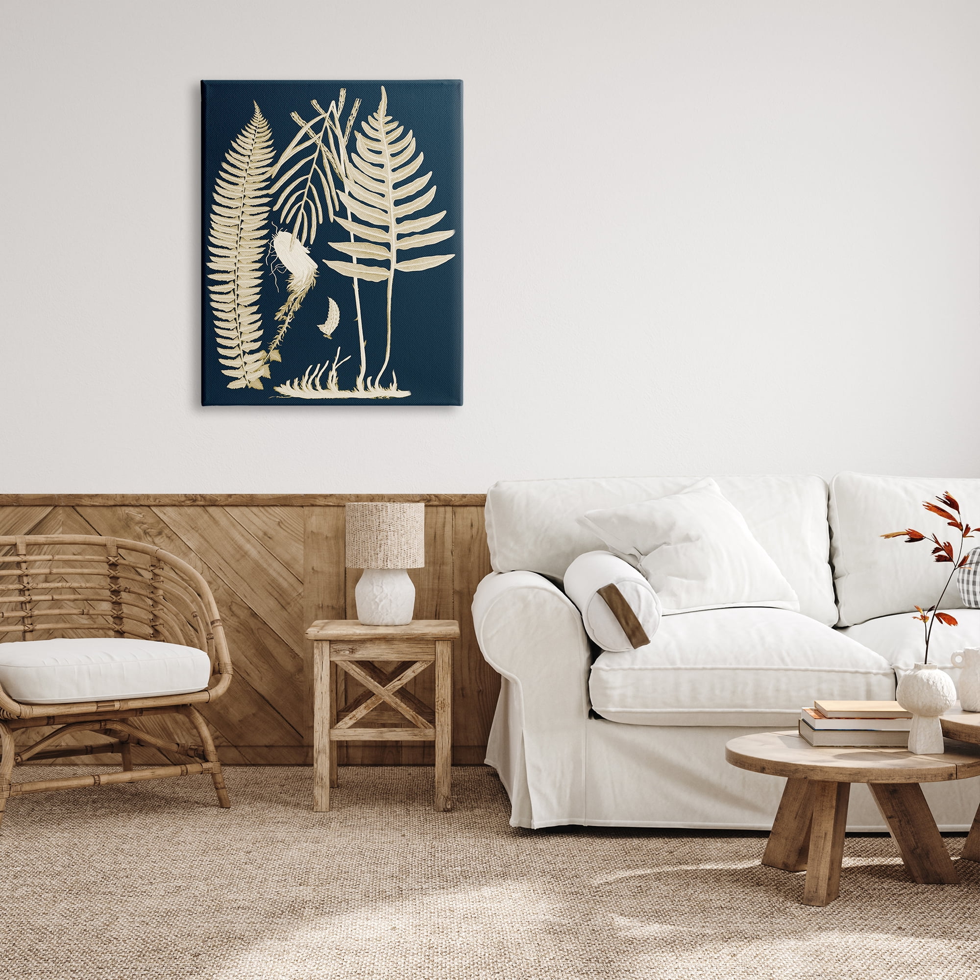 Stupell Industries Layered Ferns Botanical Roots Contemporary Abstract Design Graphic Art Gallery Wrapped Canvas Print Wall Art, Design by Piddix