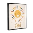 thumbnail image 2 of Stupell Industries Shine Phrase Uplifting Sun Rays Hugging Star Graphic Art Jet Black Floating Framed Canvas Print Wall Art, Design by Ilis Aviles, 2 of 5
