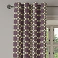 thumbnail image 3 of Ambesonne Tribal Grommet Curtain, Geometric Bohemian Pattern, 50" x 63", Pale Yellow Eggplant, 3 of 6