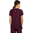 thumbnail image 2 of WonderWink Womens Four Stretch Sporty V-Neck Scrub Top Large Wine, 2 of 4