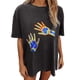 thumbnail image 1 of Blusa de manga corta de verano con estampado de mueca gótica vintage para mujer Pompotops hfajkhk138585, 1 of 9