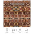 thumbnail image 5 of Brown Southwest Aztec Wrap Around Bed Skirts for Queen Bed 18" Drop,Bed Skirt with Adjustable Elastic Belt Dust Ruffle Bed Valance for Bedroom Hotel Luxury Farmhouse Vintage Geometric Bed Frame Cover, 5 of 7