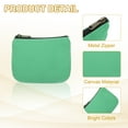 thumbnail image 4 of Uxcell Canvas Coin Purse, Small Coin Purse with Zipper Portable Change Pouch Holder Travel Storage Organizer 6x5 in & Apple Green-Fitting for ( Change Coins/ID Card/Jewelry Keys/Cosmatic), 4 of 7