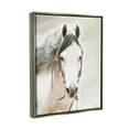 thumbnail image 4 of Stupell Industries White Horse Portrait Animals & Insects Photography Gray Floater Framed Art Print Wall Art, 25 x 31, 4 of 10