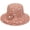 Pink, variant on CoCopeaunts Summer Bucket Hat for Women White Pearl Decorated Beach Outdoor Travel Sunscreen Cotton Foldable Ladies Bucket Cap