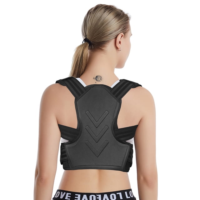 Dinheiro Corrector de Postura para Mujeres y Hombres, Soporte de Espalda, Soporte de Hombro con Soporte Lumbar, Alivio del Dolor para Cuello, Espalda, Hombros, Soporte de Espalda Ajustable y