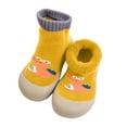 thumbnail image 4 of Dmsael Shoe Socks Baby Baby Shoes Boys Girls First Walking Shoes Non-Slip Infant Sneakers Lightweight Slip-on Crib Sneakers for First Walkers Yellow,7, 4 of 6