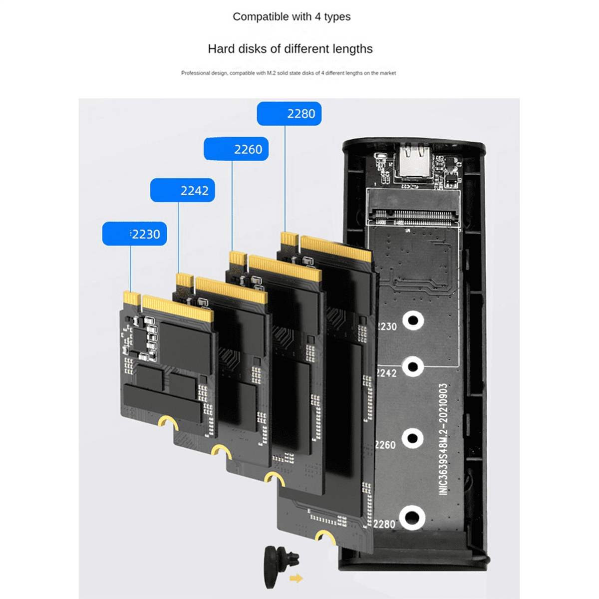 2X M2 SSD Case NGFF SATA to USB 3.1 Gen 2 5Gbps SSD Enclosure for