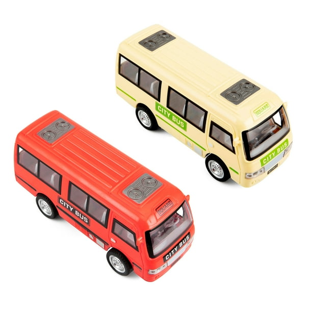 Imagination Toys Inertia to School Bus Plastic Vehicle Play Toys City