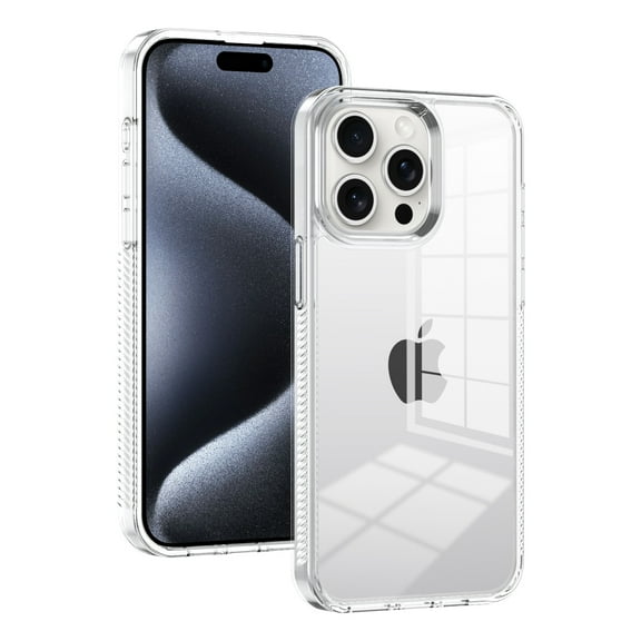 for iPhone 14 Pro Crystal Clear Case [Anti-Yellowing] Anti-Scratch Transparent Hard Back and Flexible Edge [Military Grade Drop Protection] Shockproof Phone Cover for iPhone 14 Pro, Clear
