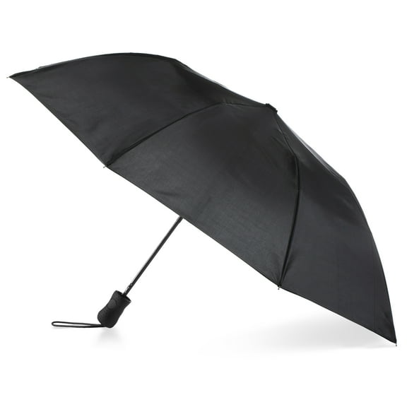 Totes Recycled Canopy Auto Open Umbrella Black