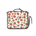 thumbnail image 3 of Strawberry and Berry White Pattern Insulated Lunch Bag with Shoulder Strap and Bottle Holder,Bento School Lunch Bag Box,11x9.5x3.5 Inches, 3 of 5