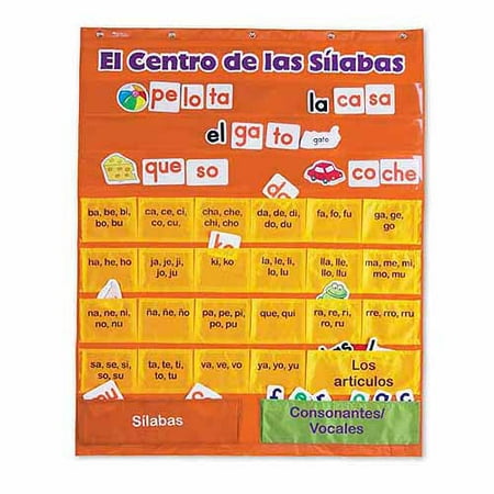 Learning Resources Spanish Syllables Pocket Chart