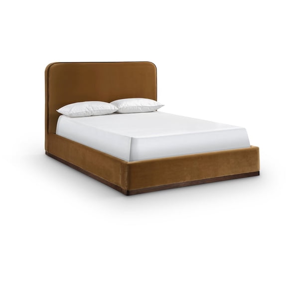 Meridian Furniture Rava Saddle Velvet Upholstered Full Bed
