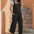 thumbnail image 4 of Aayomet Womens Jumpsuits Dressy color Women Jumpsuits Cowboys Fashion Leisure Summertime Women's Jumpsuit,Black L, 4 of 4