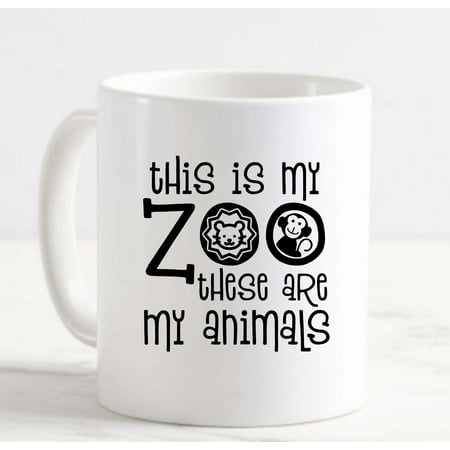 

Coffee Mug This Is My Zoo These Are My Animals Lion Monkey Funny Family Love White Cup Funny Gifts for work office him her