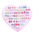thumbnail image 6 of Mightlink 36 Pairs Women Ear Studs Set Shining Multi-Color Cartoon Lightweight No Harm Decorative Stainless Different Shapes Stud Earrings Set Gift, 6 of 7