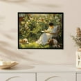 thumbnail image 3 of ARISTURING  Framed Vintage Canvas Wall Art Vintage Rose Garden Art Print, Vintage Wall Art Decor for Living Room Nature Landscape for Bathroom Bedroom Living Room Natural Framed, 3 of 4
