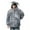 Gray Jacket for Men, variant on Men's Hooded Fuzzy Jacket Bunny Ear- Texture Warm Casual Outerwear for Daily & Leisure Wear Gray XXL