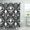 thumbnail image 1 of ABPHQTO Fleur Antique Scroll Wallpaper Lis Black White Damask Pattern Background Cortina de ducha 150x180 cm, 1 of 1