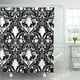 thumbnail image 1 of ABPHQTO Fleur Antique Scroll Wallpaper Lis Black White Damask Pattern Background Cortina de ducha 150x180 cm, 1 of 1