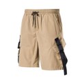 thumbnail image 1 of Fankiway Fashion Man Solid Casual Plus-Size Mid Waist Loose Pockets Bandage Short Pants, 1 of 4