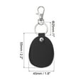 thumbnail image 2 of Uxcell Leather Key Fob, 4 Pack Genuine Leather Air Tag Holder Portable Key Fob Keychain, Black, 2 of 6
