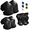 Black, variant on BAKIBO Kids Protective Gear Set Knee Pads for Kids 2-10 Years Toddler Knee and Elbow Pads with Wrist Guards 3 in 1 for Skating Cycling Bike Rollerblading Scooter