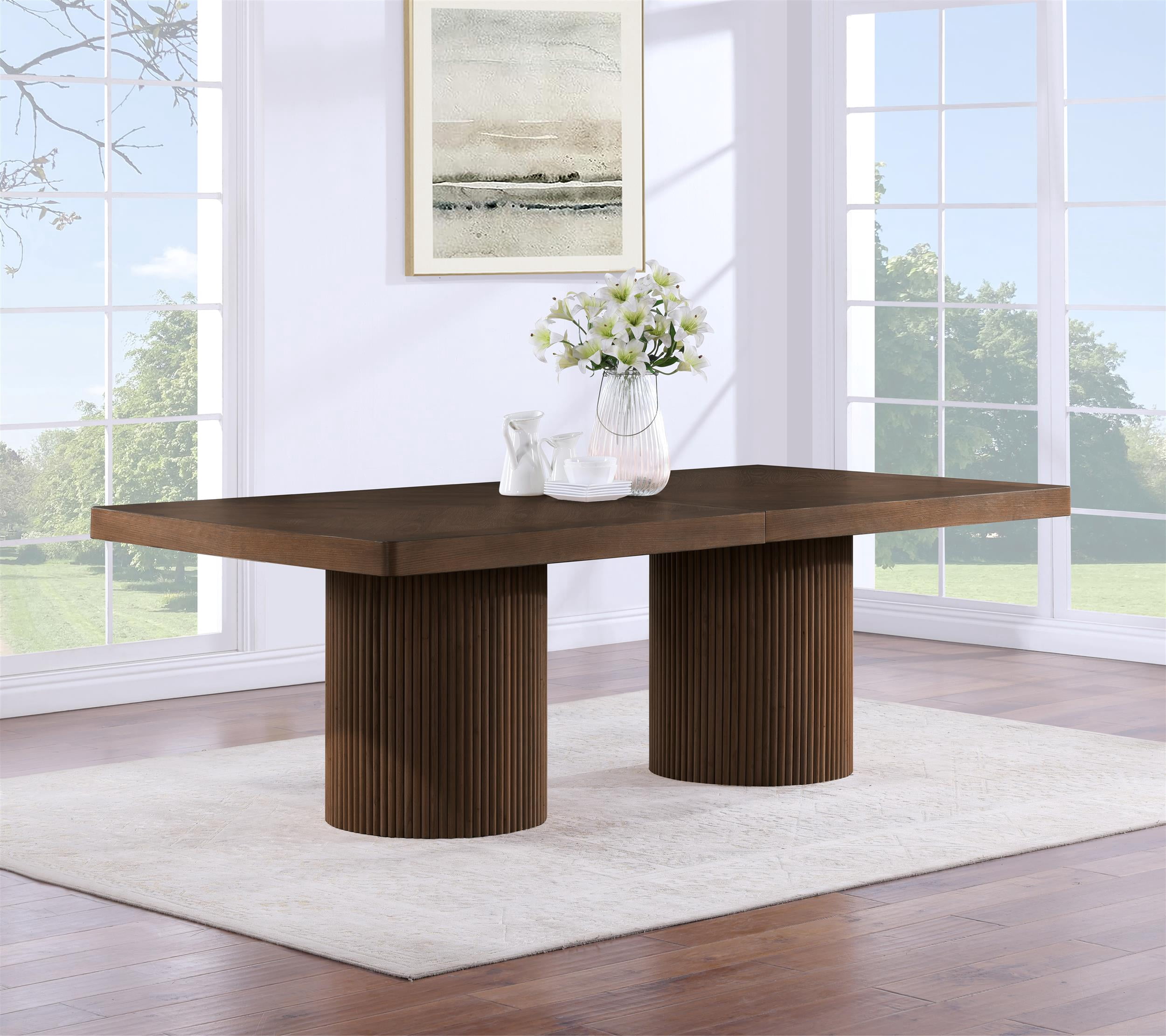 Meridian Furniture Belinda Brown Acacia  with Veneer Dining Table