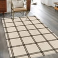 thumbnail image 3 of Linen Buffalo Check Area Rug 4x6 Washable Rug Non Slip Retro Black Lines Grid Pattern Large Area Rug Indoor Floor Carpet for Entryway Bedroom Kitchen Living Room Home Office Dining Room Nursery, 3 of 8