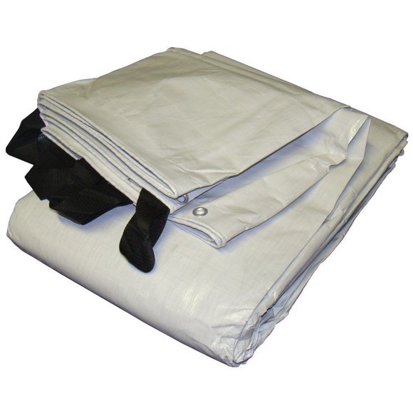 24' x 50' White & Black Reversible Extra Heavy Duty Tarp