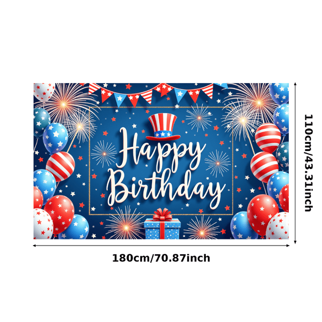 Colorful Design Happy Birthday Banner Decorative Firework Balloon for Birthday Party Event Celebration