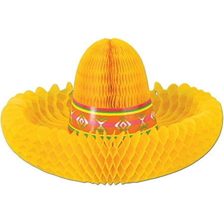PMU Cinco de Mayo Mexican Themed Yellow Fiesta Centerpiece 12in Party Accessory Decoration (1/pkg)Pkg/1