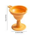 thumbnail image 4 of Becaristey 1 pc Funnel Foldable Silicone Reusable Filter Portable Fluid Dispenser for Kitchen Accessory Dropship Yellow 1Set, 4 of 6