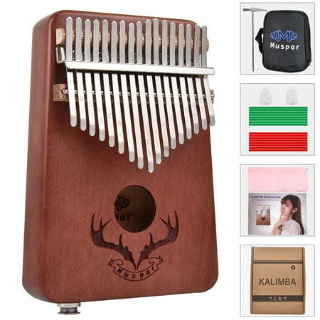 17 Keys Eq Kalimba Mahogany Thumb Piano Kalimba Finger Piano With Electric Pickup Tuner Hammer Beginner Music Learning Brown Walmart Canada