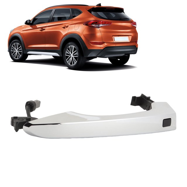 Car Exterior Door Handle Outside Front Door Handle Smart Key Glossy Design for 2016-2021