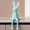 thumbnail image 3 of JHEHF Ceramic Sitting Rabbit Figurines Easter Decorations Cute Bunnies Statue with Long Ears Sculpture for Desktop Shelf Cabinets Living Room Bedroom, 3 of 10