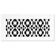 Saba Air Vent Cover Grille - Acrylic Fiberglass 6" x 8" Duct Opening (8" x 10" Overall) White Finish Decorative Register Covers for Walls and Ceilings, Charlotte