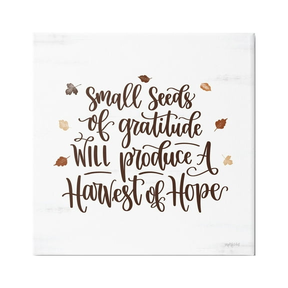 Stupell Industries Harvest of Hope Phrase Inspirational Painting Gallery Wrapped Canvas Print Wall Art, 17 x 17