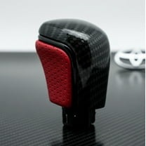 SHIFTIN Red Carbon Gear Shift Knob for Toyota Camry Corolla Cross Avalon Yaris 2018-2026