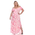 thumbnail image 2 of White Mark Robe Maxi Teinture sur Nœuds Épaules Dénudées pour Femmes, 2 of 6