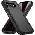 thumbnail image 1 of KOMI for Google Pixel 9a Case: Dual Layer Protective Heavy Duty Cell Phone Cover Shockproof Rugged with Screen Protector - Military Protection Bumper Tough - Google Pixel 9A 6.3inch, Black, 1 of 5