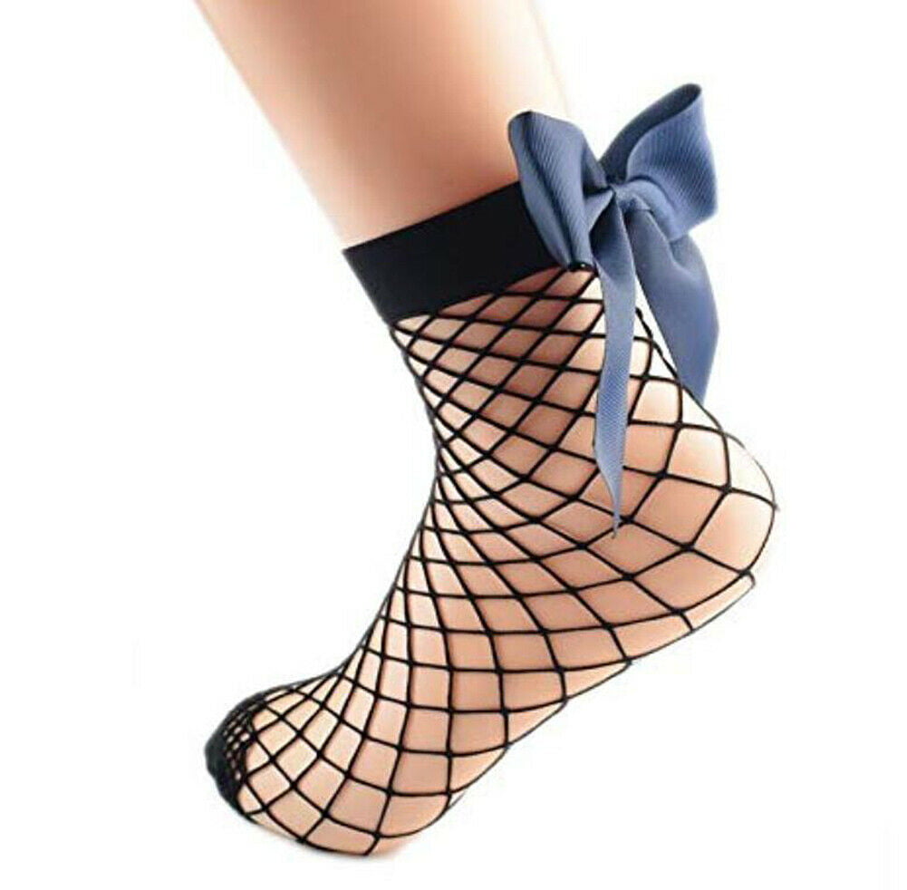 Fashion Women Fishnet Mesh Ruffle Short Ankle High Socks Lace Short Stockings 