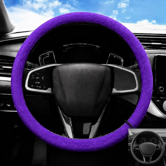 Universal Silicone Steering Wheel Cover Non-slip Soft Grip All Season Breathable Lychee Gel Car Steering Wheel Protector Auto Interior Accessories for Most Cars Easy to Clean