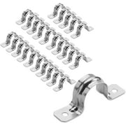 OhLectric Heavy Duty Electrical Conduit Fittings 2 Hole Steel Rigid Pipe Straps - 1 Inch (Pack of 25)