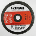 thumbnail image 1 of Extreme Abrasives RD59105-50 (50) Petite Roue à Découper 3X1/16X3/8 Pouces T1 A36-R-Bf, 1 of 1
